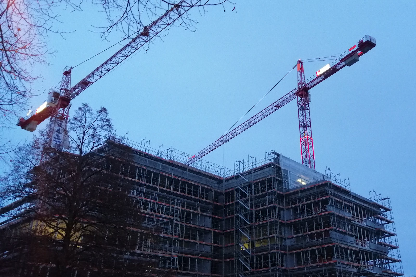 Geschäftshaus Bellerivestrasse während der Sanierung